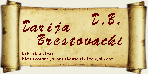 Darija Brestovački vizit kartica